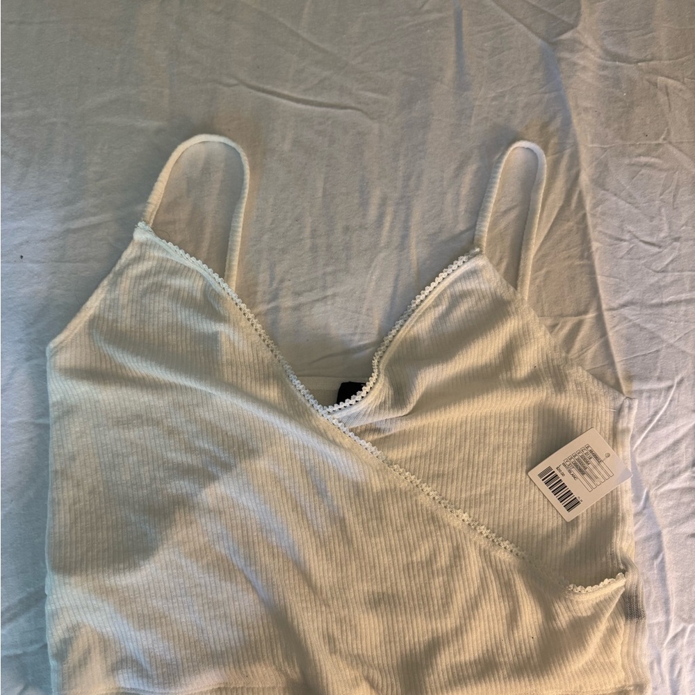 NWT Urban Outfitters White Ribbed Camisole Top